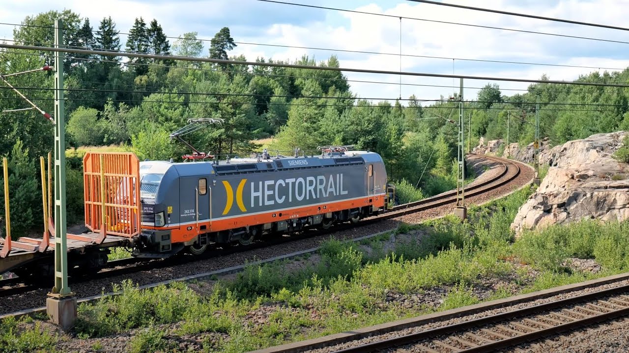 Tåg i Öxnered - Juli 2023 - 4k60