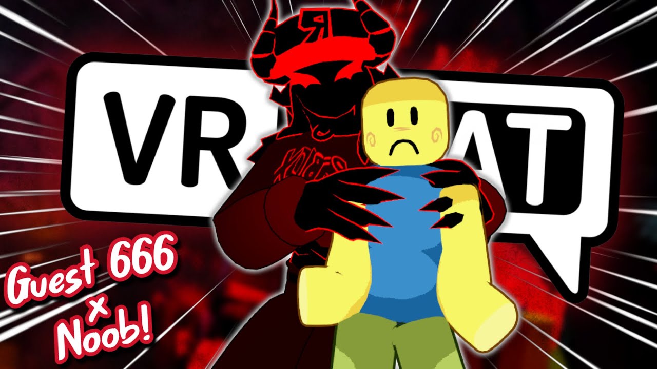 Noob Cant Escape Guest 666 In VRChat! - VRChat Funny Moments (Roblox Forsaken)