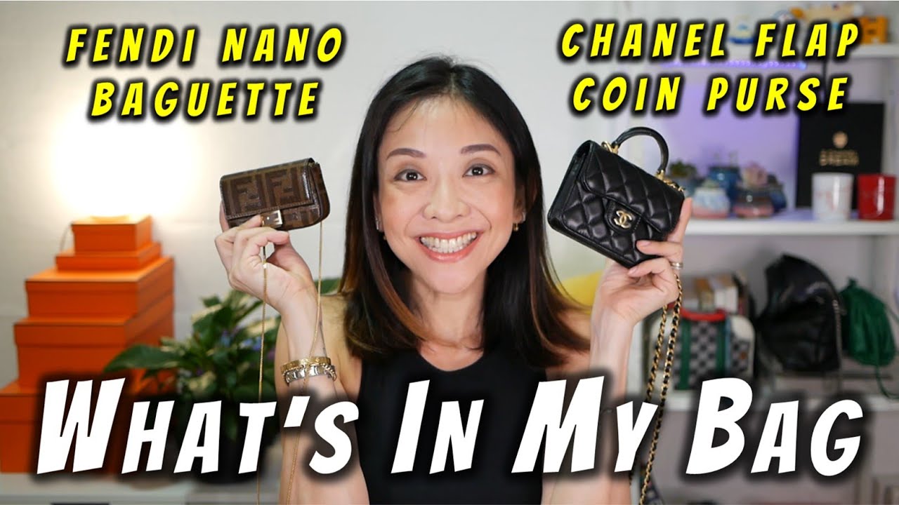 WHAT FITS IN MY MICRO BAG *FENDI & CHANEL* & SURPRISE UNBOXING! | KAT L