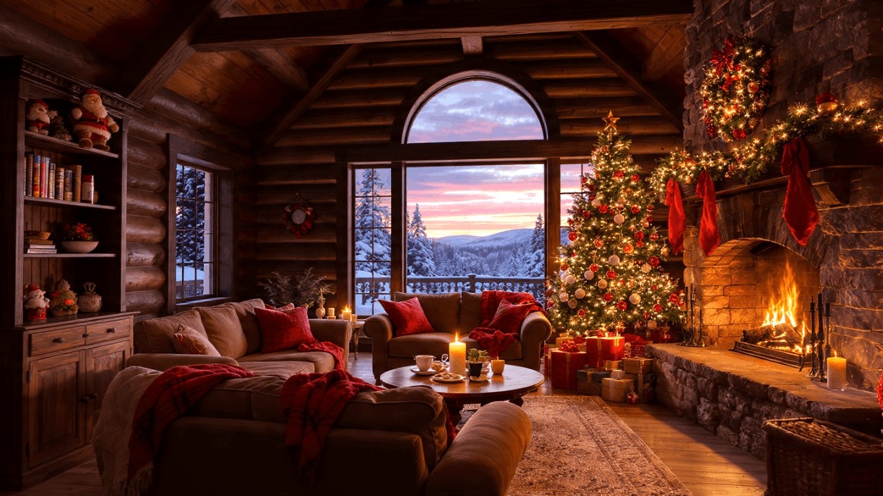 Warm Cozy Fireplace Jazz for Sleep & Relaxation | Smooth Instrumental Night Ambience