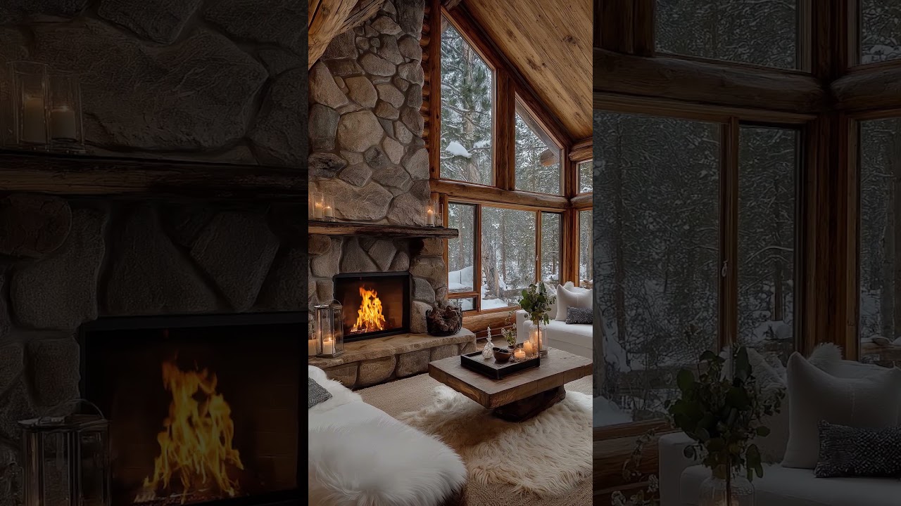 🔥 Ultra-Cozy Winter Cabin Retreat – Inspired by Switzerland’s Snowy Alpine Charm 🏔️❄️