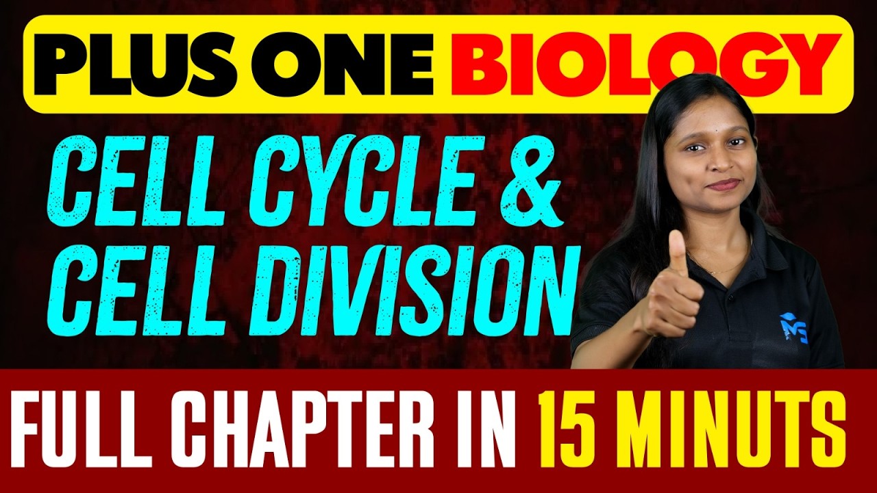 Plus One Biology Cell Cycles & Cell Division Full Chapter In 15 Minutes | MS SOLUTIONS