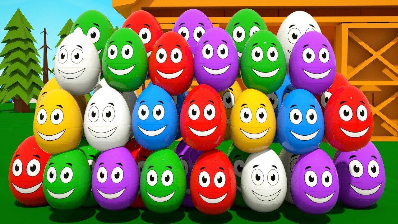 Surprise Cross-Colored Eggs - sing the simplest songs - Nursery Rhymes & Kids Songs