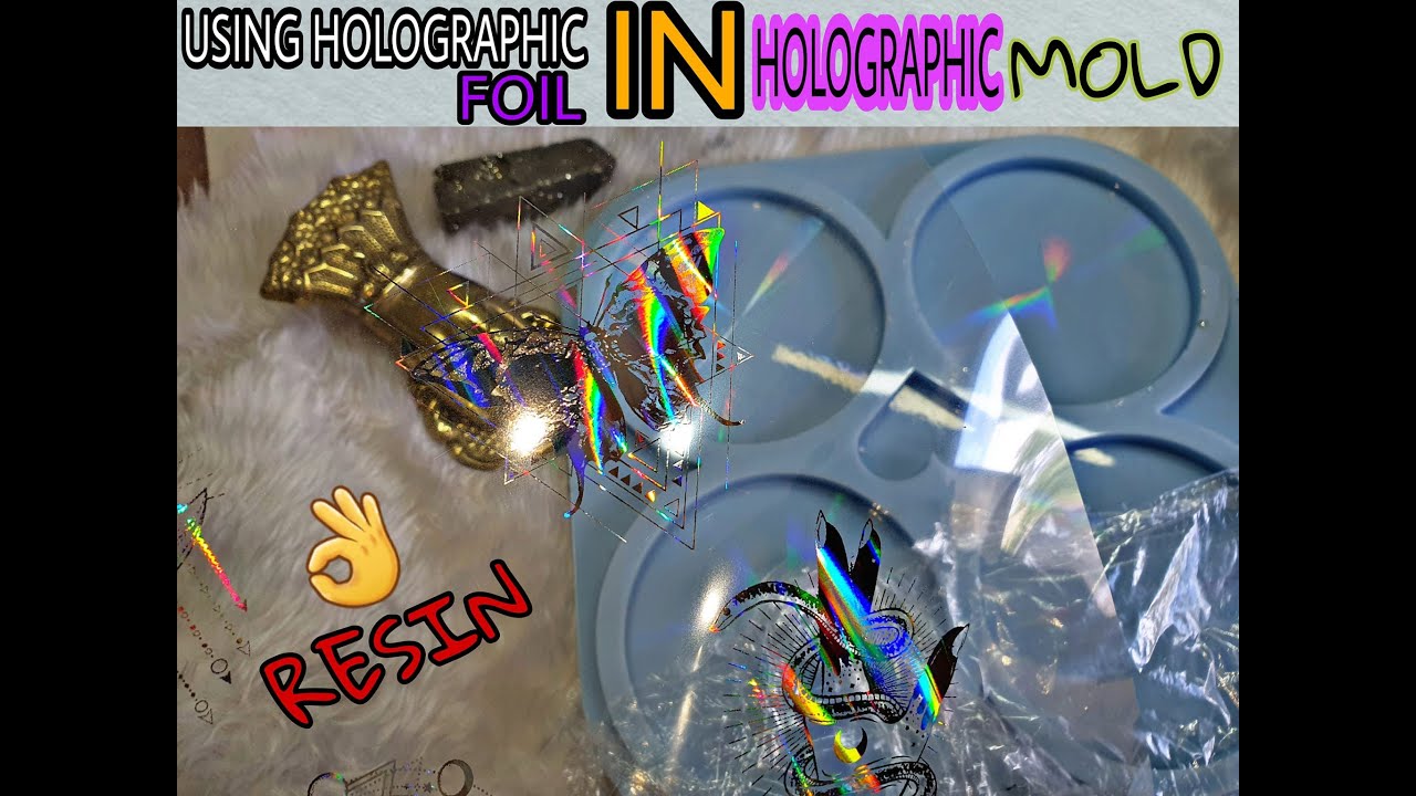 How To Add Holographic Foil Inserts In Resin , Using Molds And Shapes Holographic Mold