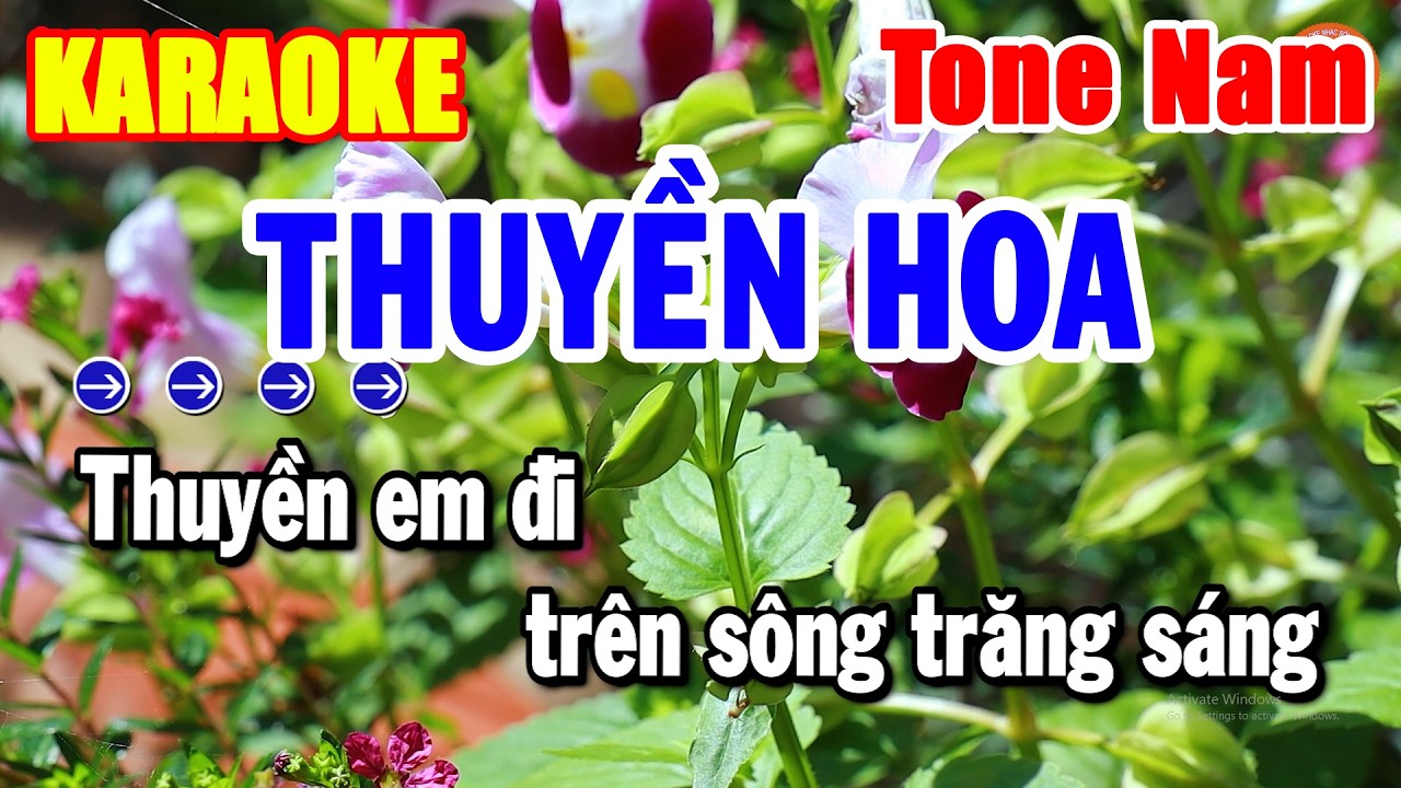 Karaoke Thuyền Hoa Nhạc Sống Tone Nam Cha Cha Dễ Hát Nhất | Hải Tiên