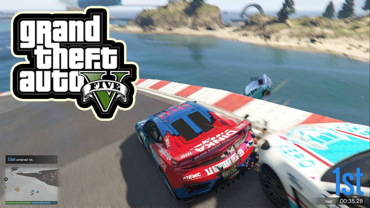 GTA 5 NGAKAK ABIS! (12) - TRACK BALAPANNYA GAK WARAS KK! (GTA Momen Konyol Stunt Race DLC!)