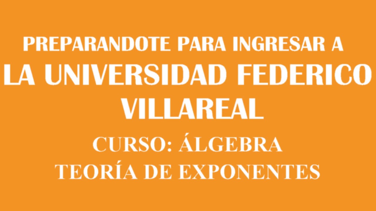 TEORÍA DE EXPONENTES - Capitulo  01 CEPREVI