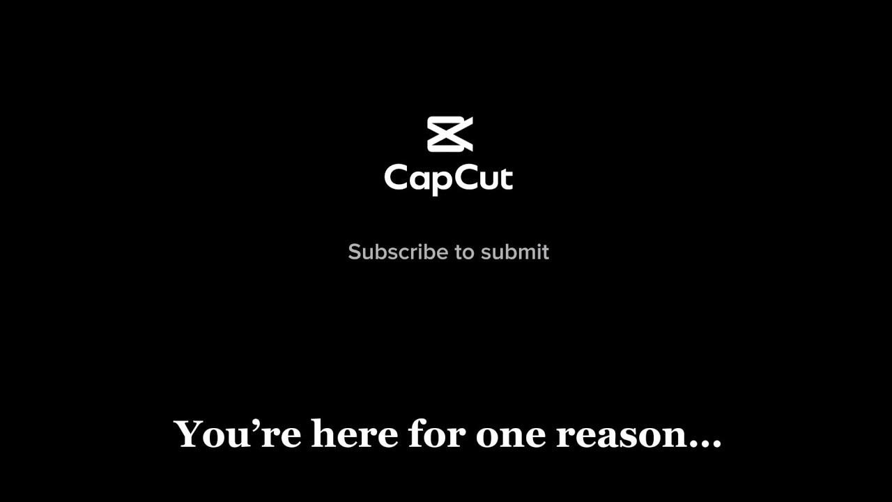 You're here for one reason 