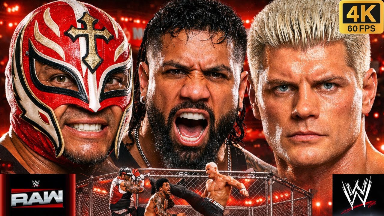 Полный матч - Рей Мистерио против Джея Усо против Коди Роудса в стальной клетке #wwe #wwe2k25 #ga...