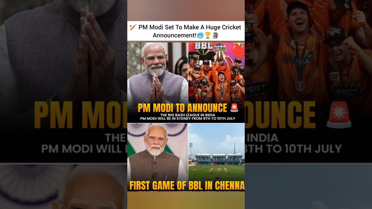 BBL Coming To India? 😱 PM Modi's Big Cricket Announcement! 🔥 #ipl2026 #indiancricket #sportsnews