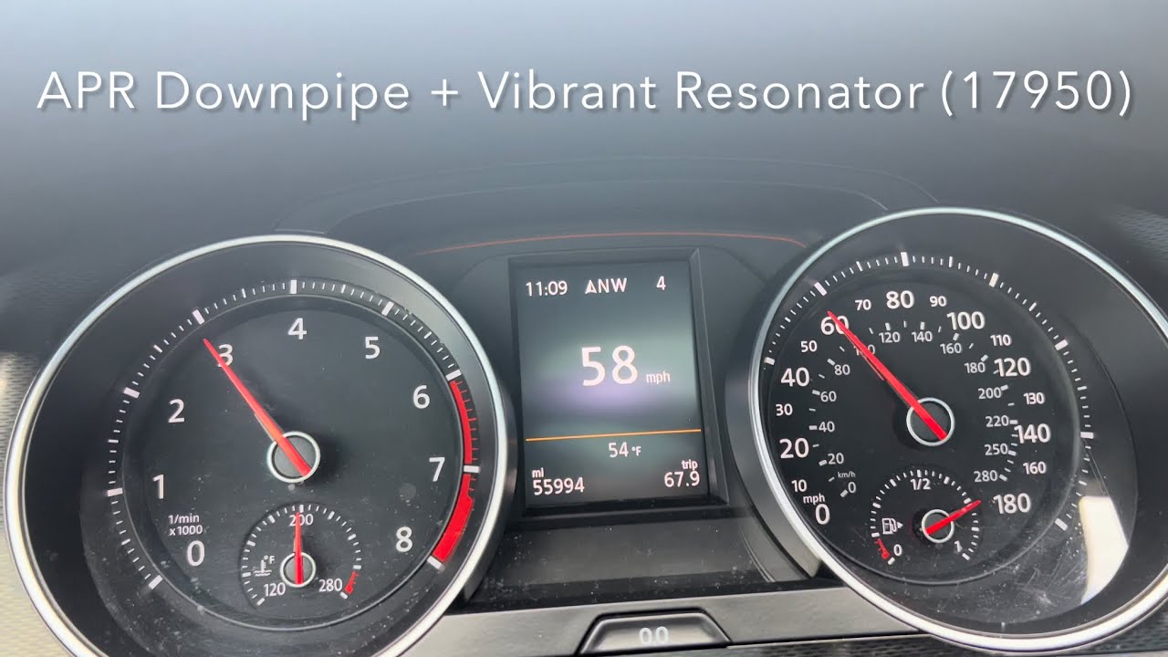 APR DTR GTI w/ Stock Muffler: APR DP + Vibrant Resonator vs Stock Resonator (Cabin Drone Comparison)