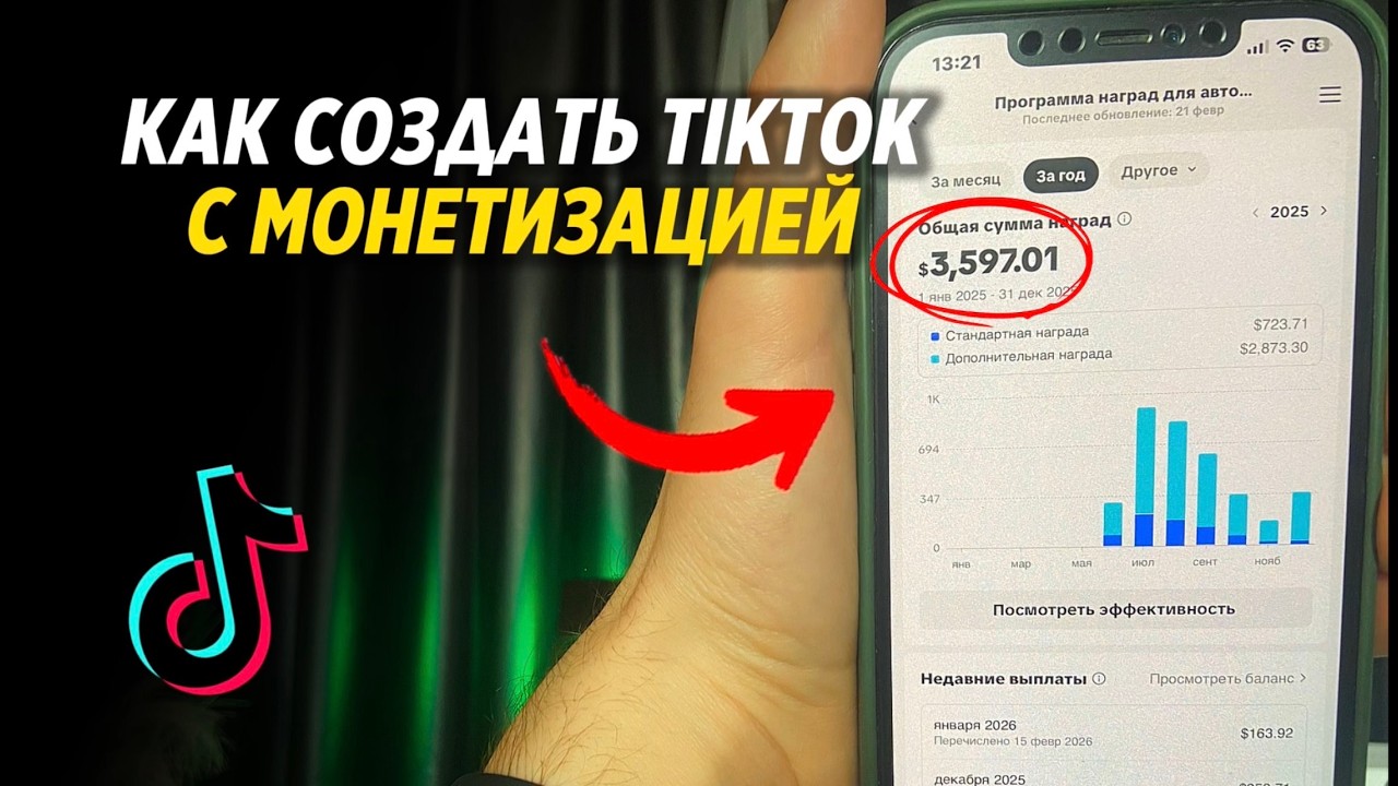 Монетизация TikTok 2026: Как Правильно создать аккаунт с МОНЕТИЗАЦИЕЙ и ЗАРАБОТАТЬ 10.000$ в 2026