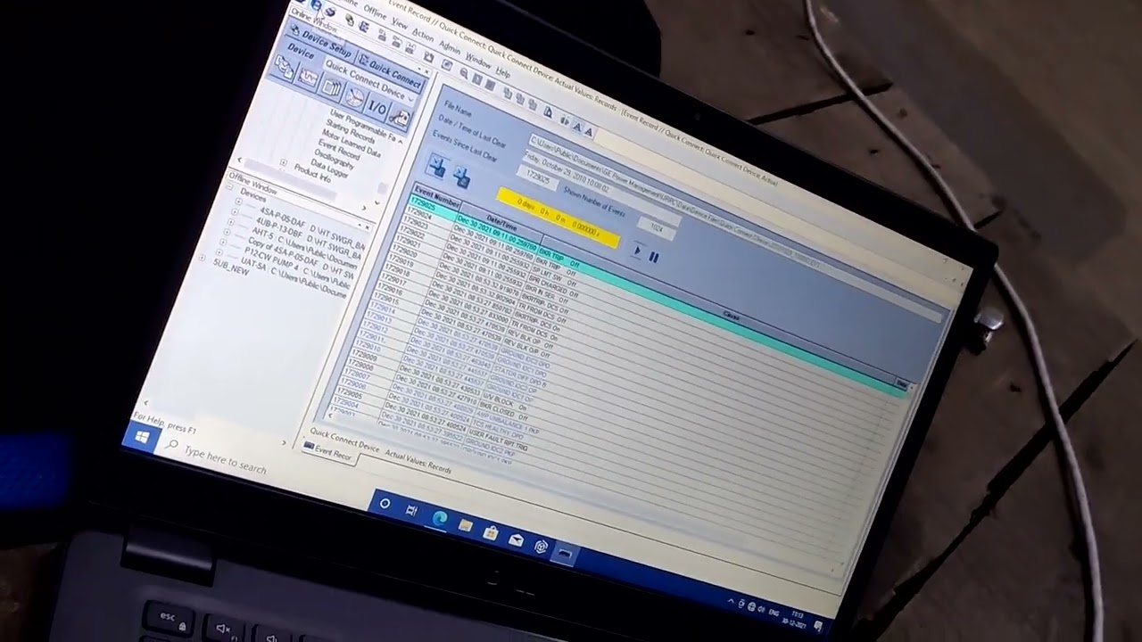 GE Relay M60 T60 Communication & Fault Record viewing