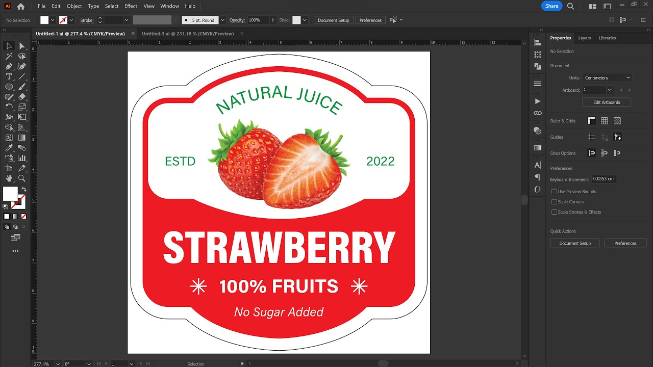 สอนกราฟฟิก ep_27 - การออกแบบสติกเกอร์ฉลากสินค้า ด้วยโปรแกรม Adobe Illustrator CC