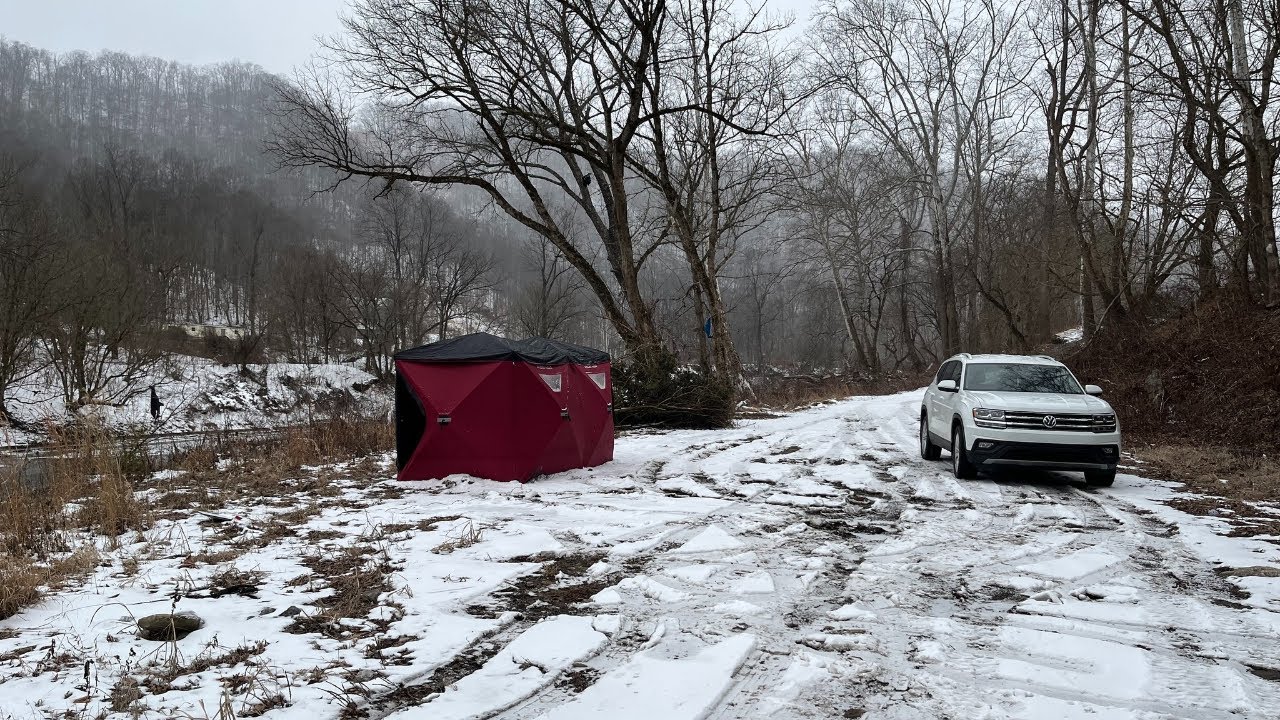 Snowy Tug River Tent Camping In the teens-West Virginia