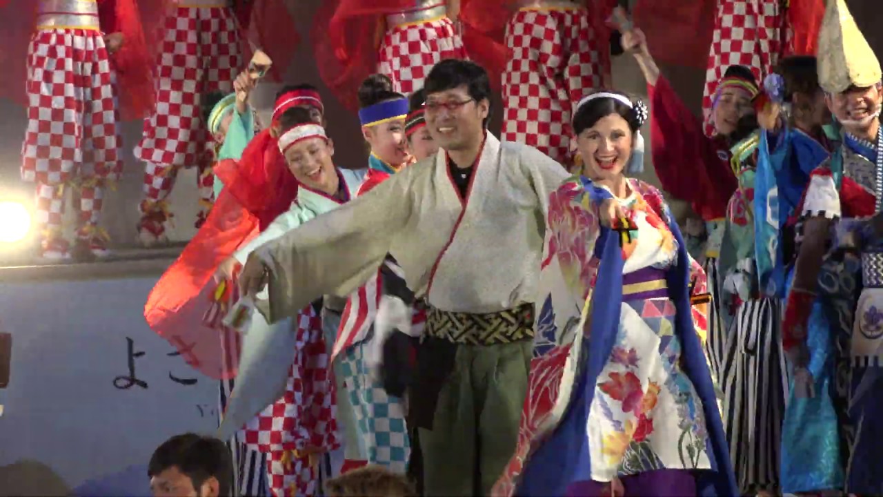 山里亮太氏 この地へ 2019 第66回高知よさこい祭り 前夜祭 総踊り[4K] 0809