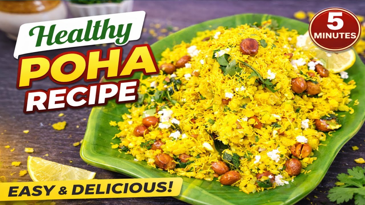 कांदे पोहे 😋 रेसिपी |फक्त १० मिनिटात Easy , Healthy & Tasty💯#viral #cooking #food #kandepohe #fypシ 