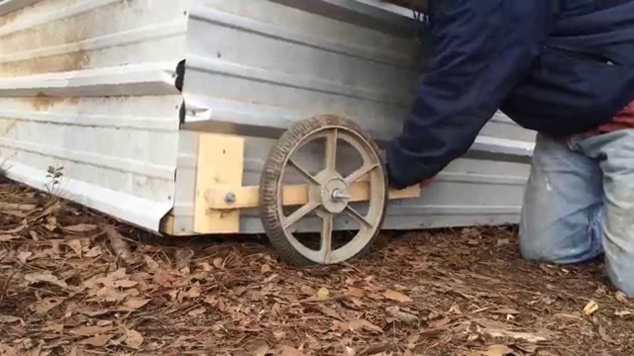 CHICKEN PROJECT: Putting Wheels on Chicken Tractor