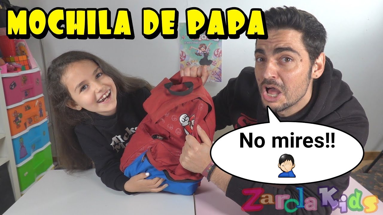 ¿QUE HAY EN MI MOCHILA? espio las cosas de la mochila a papa, se enfadara y me castigara ???