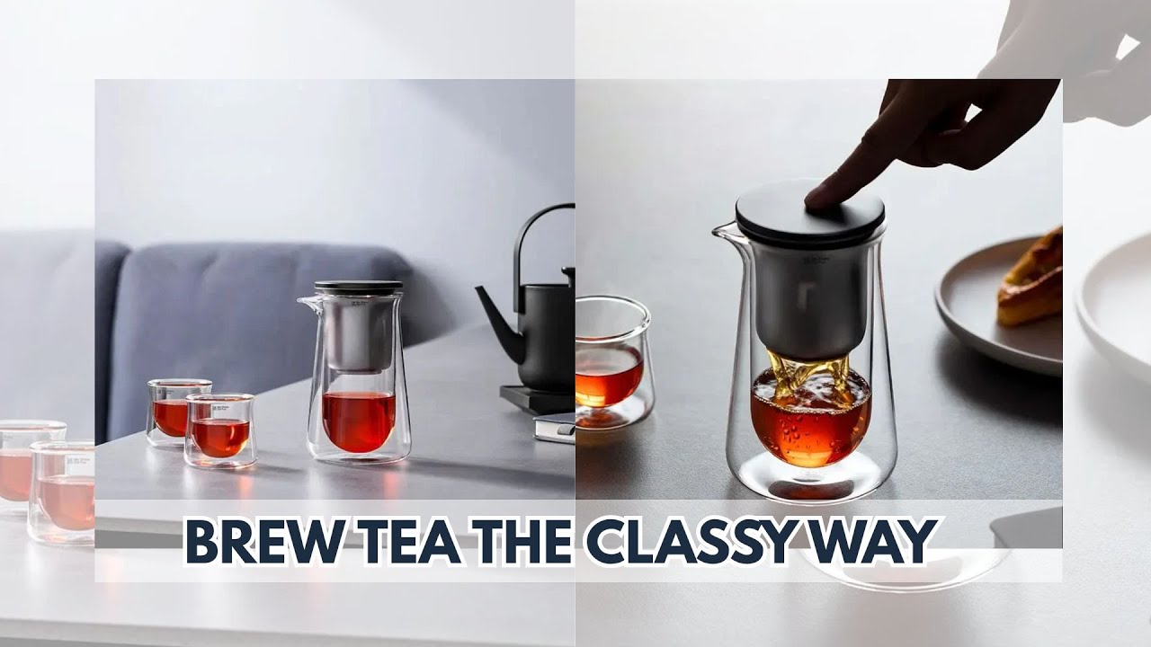 High-end Glass Teapot One-button Filtration Tea Pot