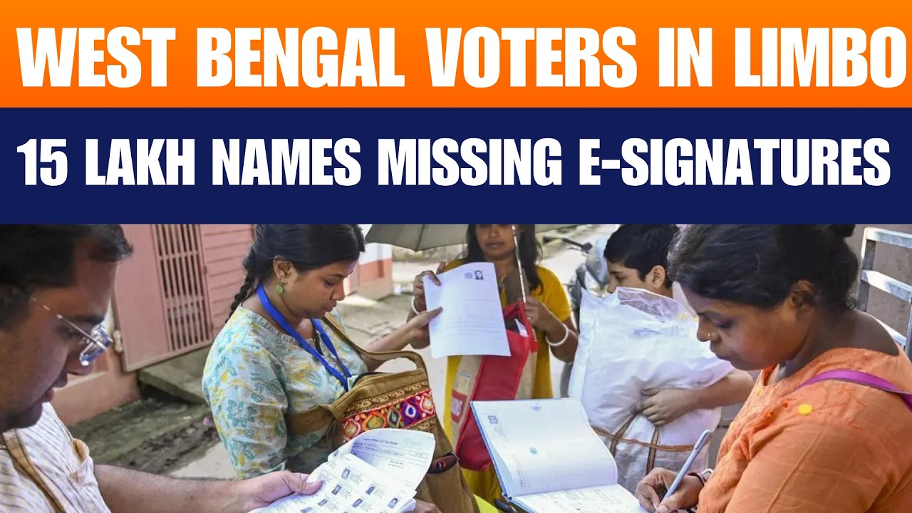 LIVE: West Bengal Voter List Update | 15 Lakh Names Pending Over Missing E-Signatures