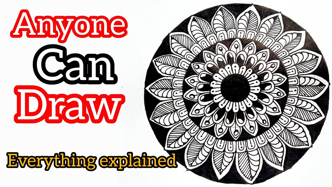 Easiest Mandala Tutorial For Beginners ll Step by Step Mandala For Beginners ll 