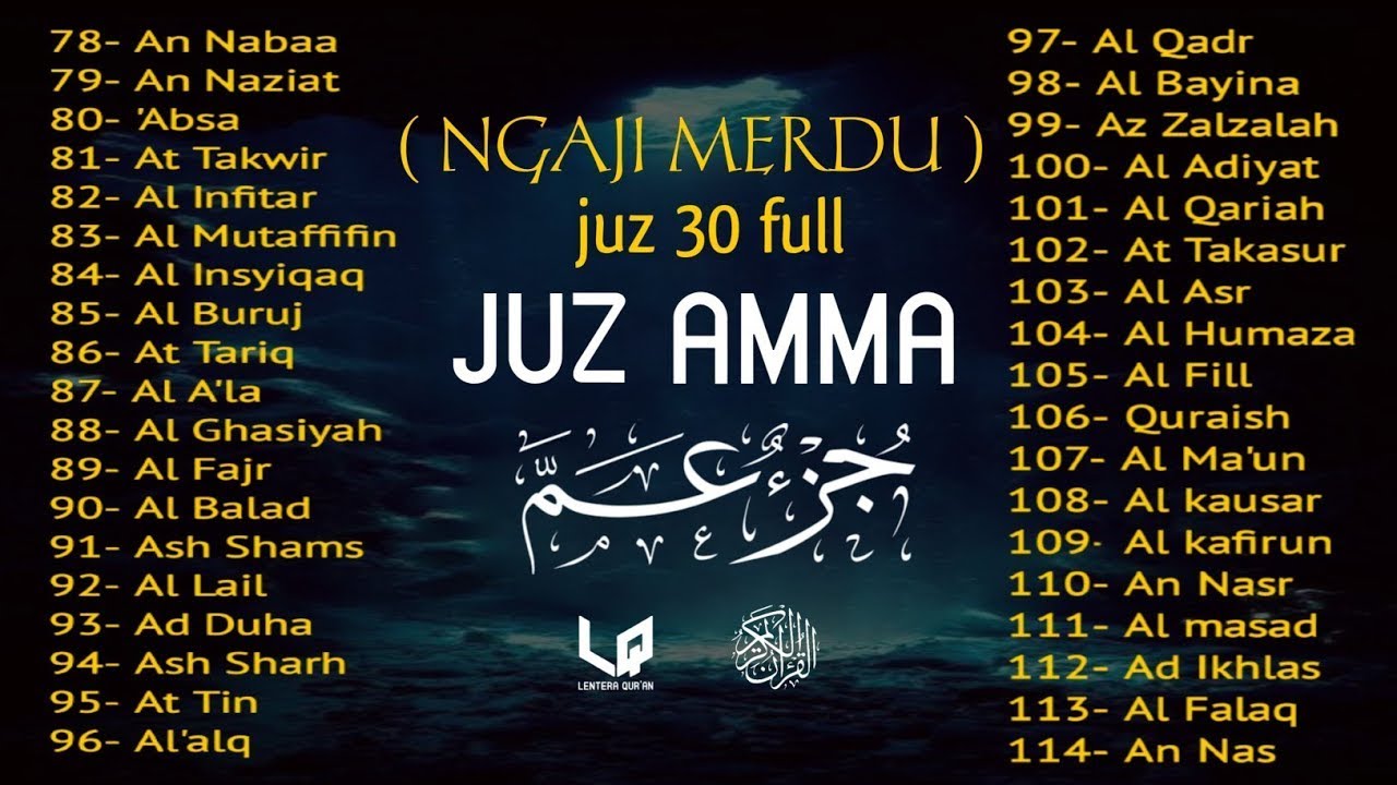 Murotal Al Quran Juz 30 (Juz Amma) Suara Merdu dan indah membuat hati tenang By Alaa Aqel