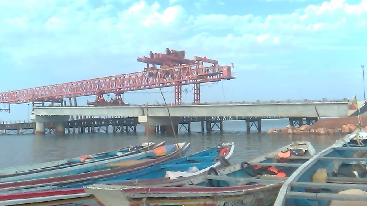 Le pont de foundiougne en construction