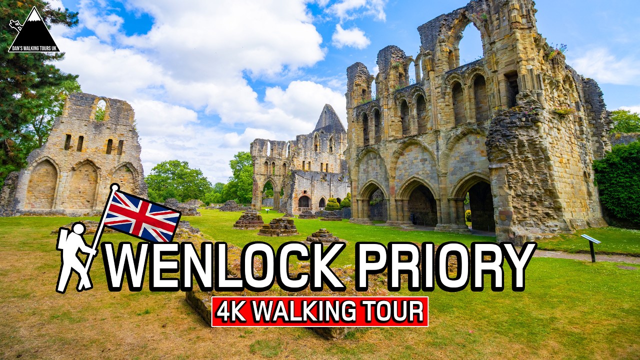WENLOCK PRIORY | 4K Walking Tour of Stunning Medieval Ruin in Shropshire, UK