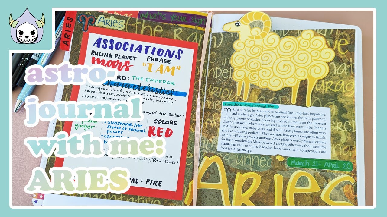 Astrology Journal With Me: Setting up My Aries 🐏♈ Pages in My Astrology Grimoire ✨📕