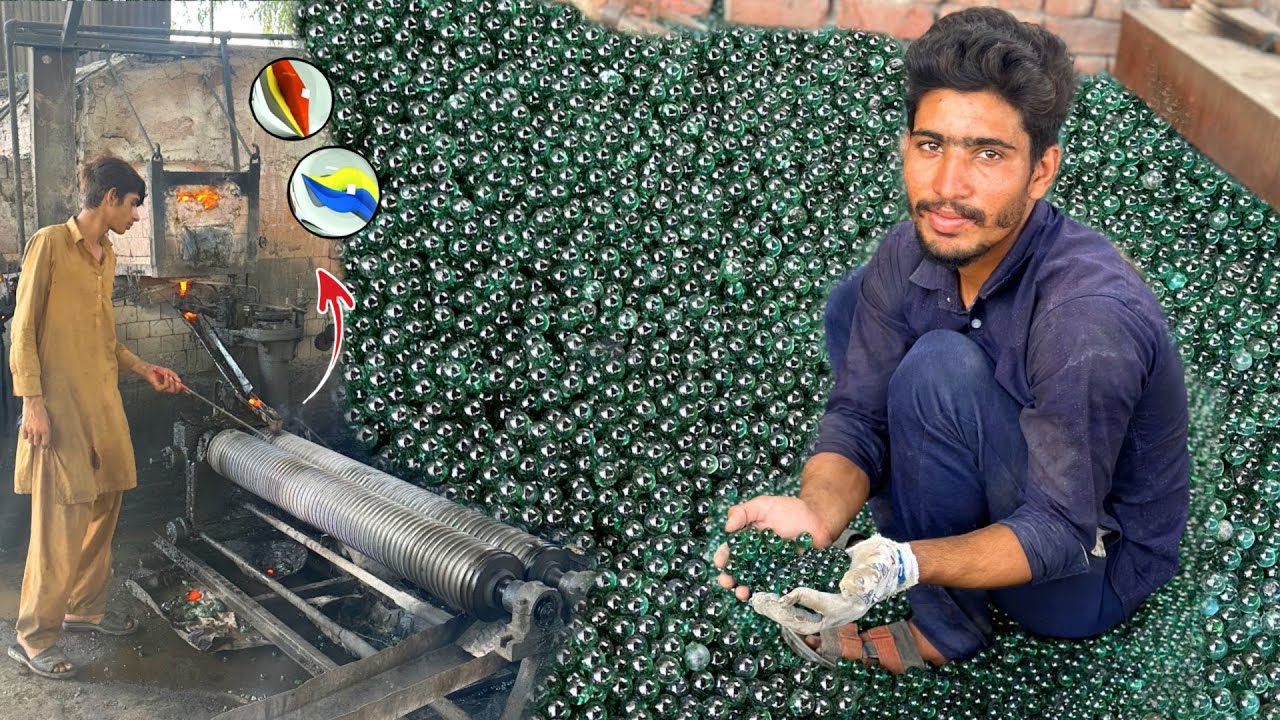 Glass Scrap Recycling Process to Make Glass Marble Balls | Crystal Balls Manufacturing