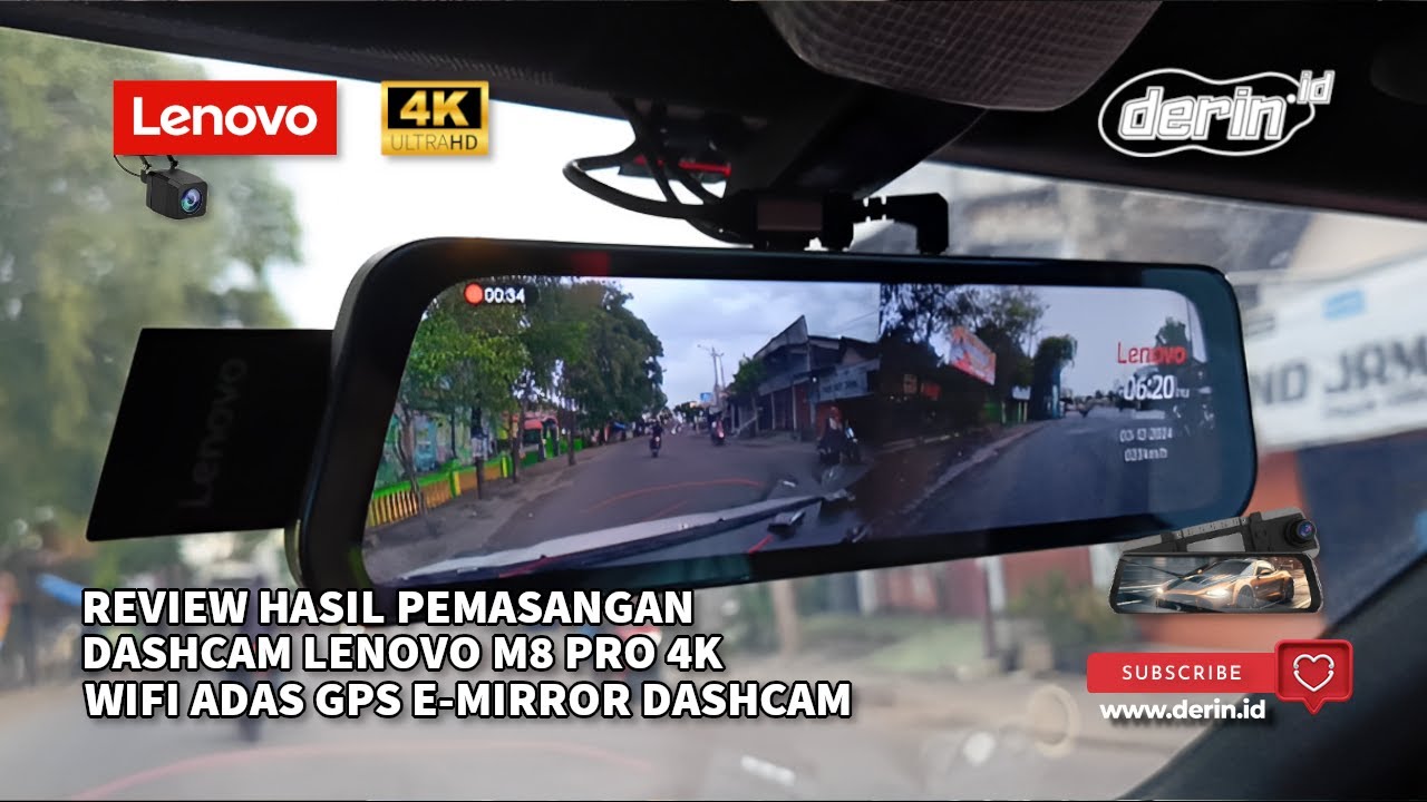 REVIEW HASIL PEMASANGAN DASHCAM LENOVO M8 4K WIFI ADAS GPS | TES JALAN KAMERA MOBIL