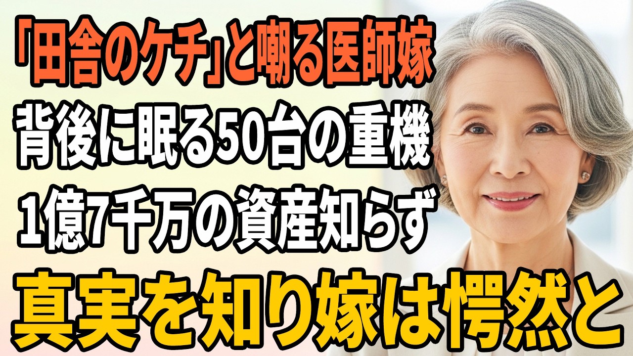 【スカッとする話】「田舎のケチ姑」医師嫁が私を嘲ったが…背後に50台と1億7500万円の影を知らない【朗読】【スカッと】【シニアライフ】【感動する話】