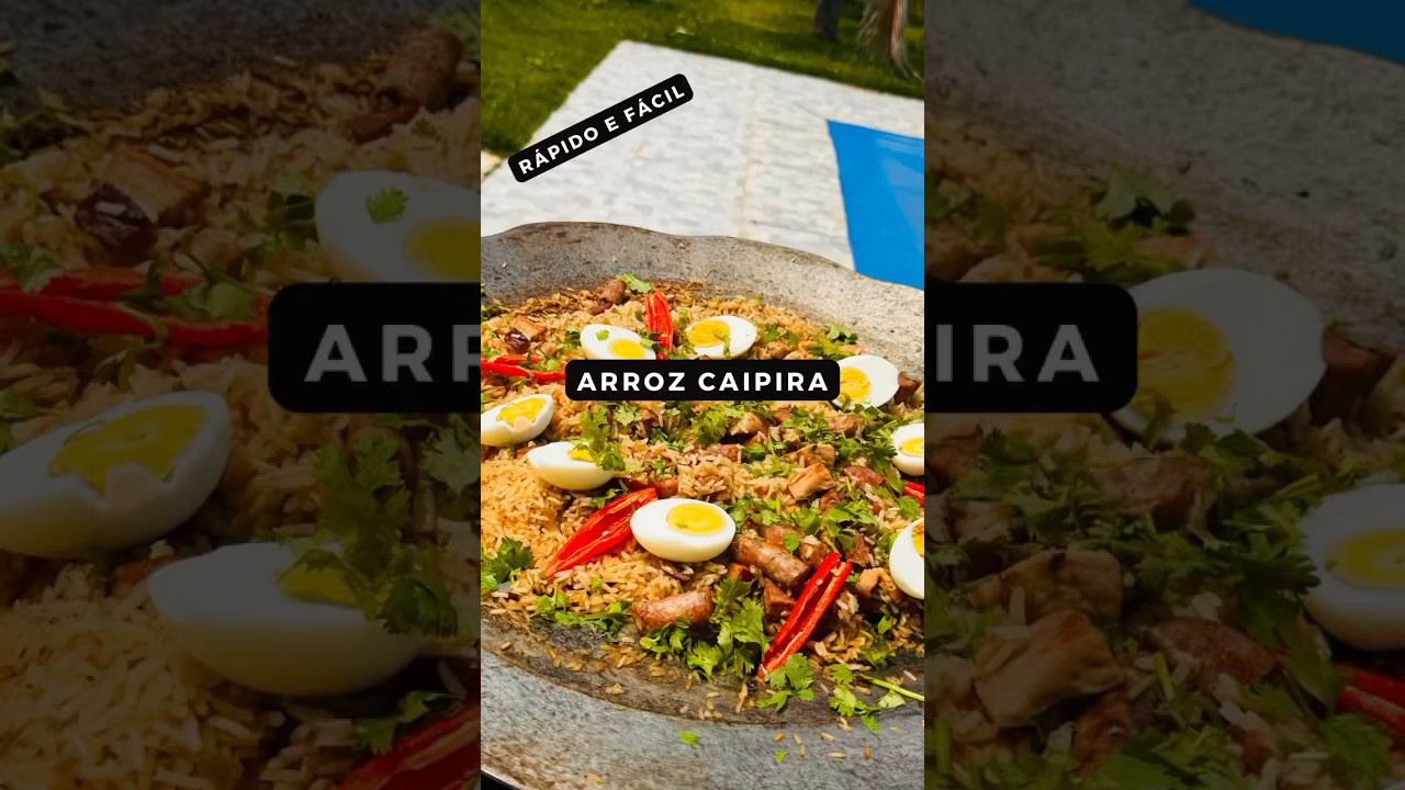 Receita, arroz caipira no DISCO DE ARADO #churrasco #bbq #receitafacil #receita #receitas