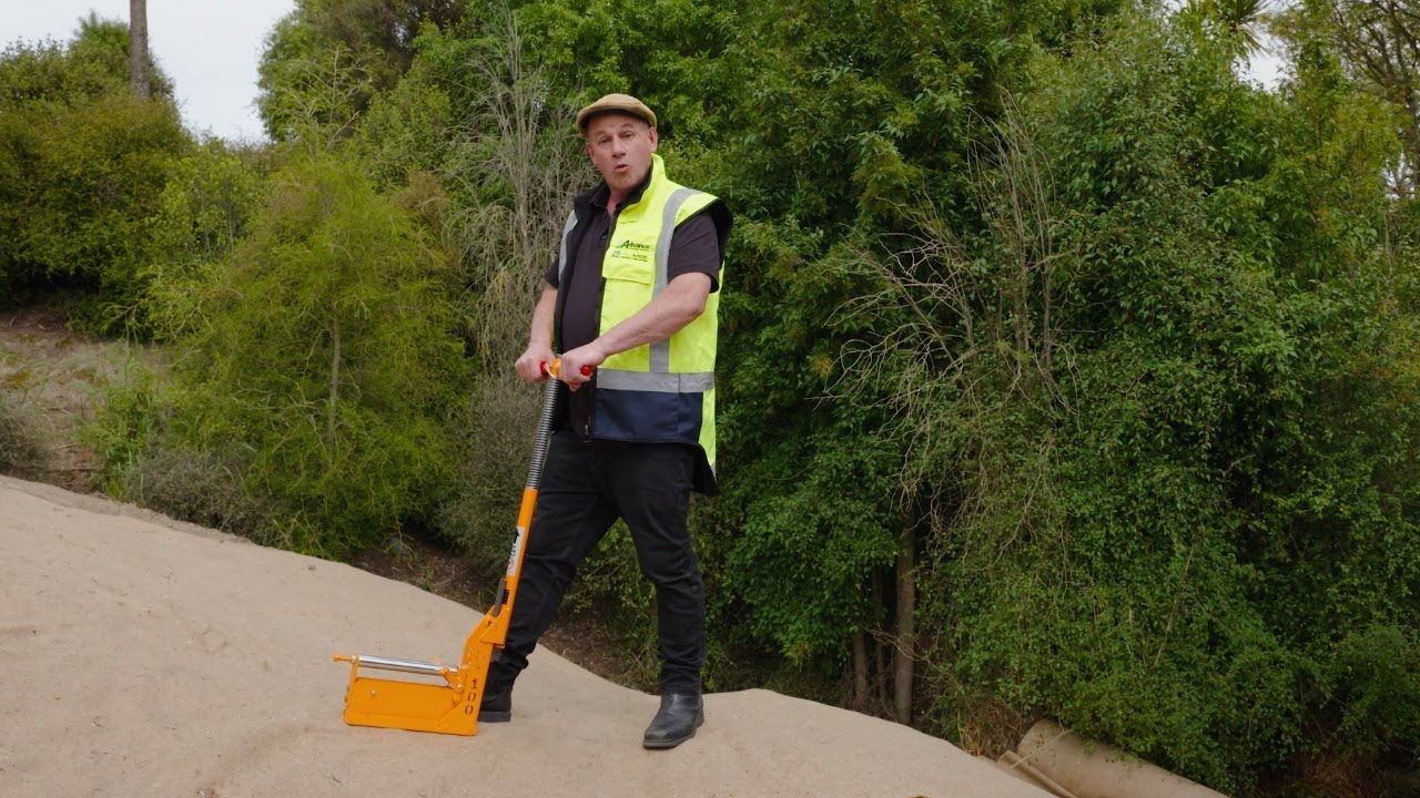 M100 Weed Control & Erosion Control Staple Gun - an efficient way to pin landscape fabrics