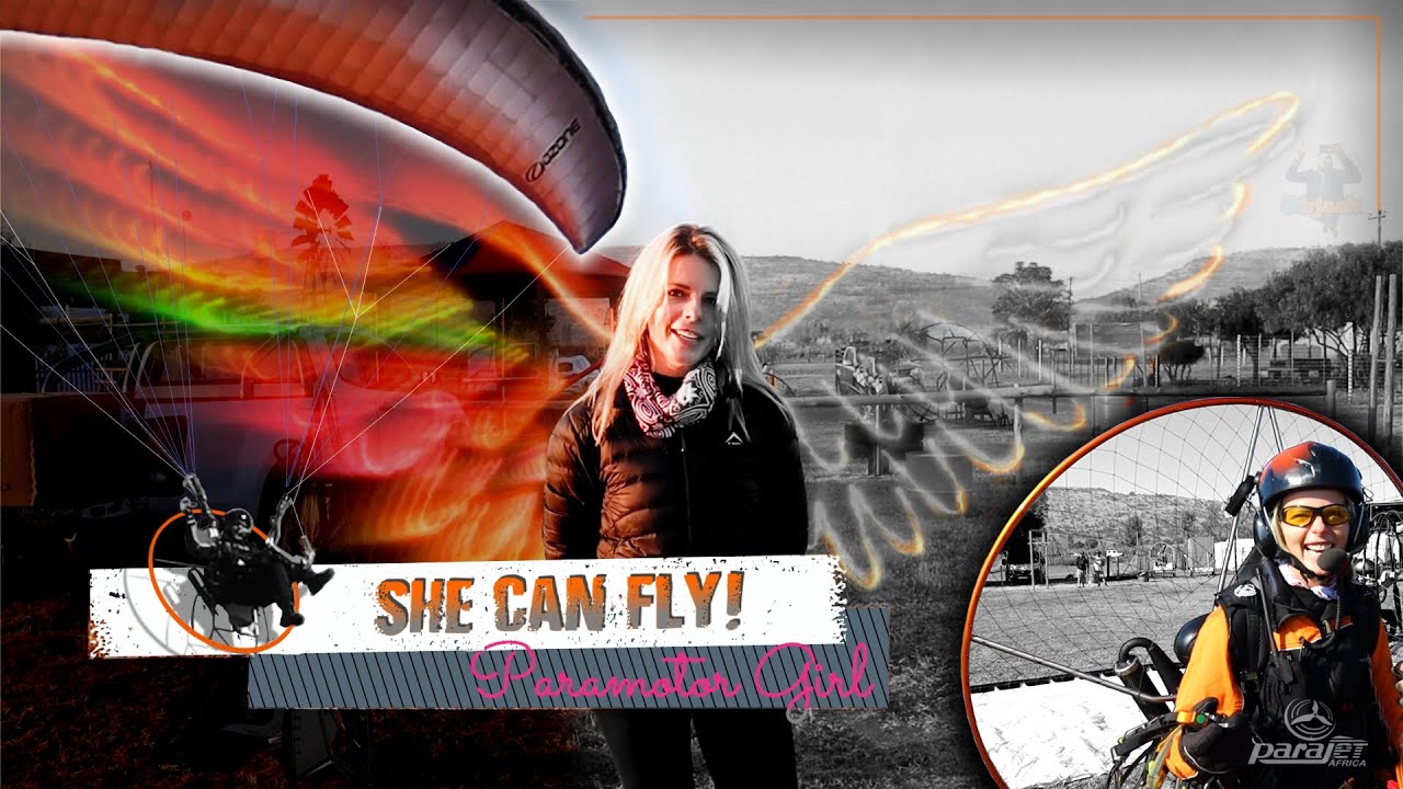 SHE CAN FLY! With her new Parajet Maverick Paramotor
