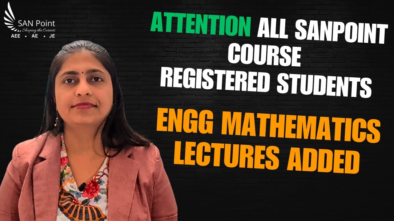 BWSSB AE Imp Update : Engg Mathematics Added in SANPoint Course