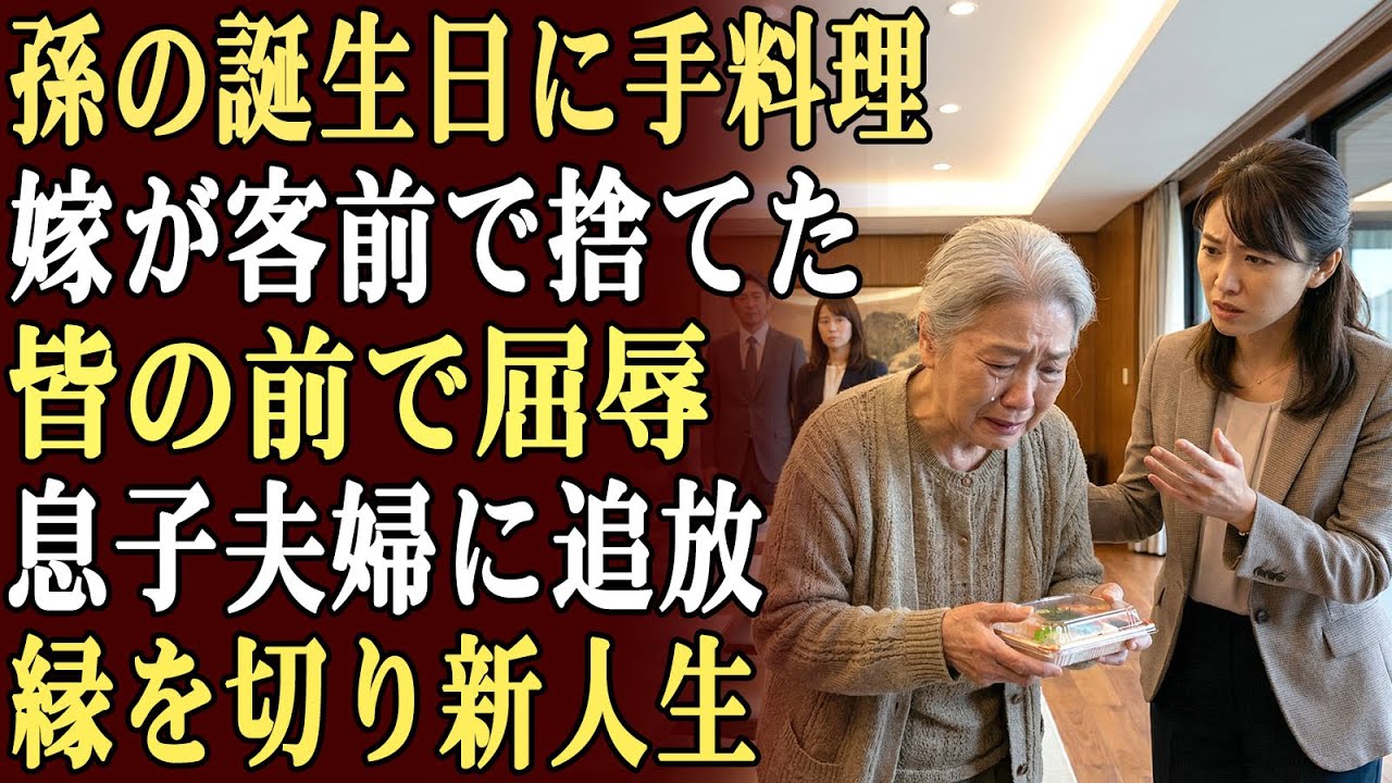 孫の誕生日を祝うため手料理を持参したが、嫁に客前でゴミ箱へ捨てられ、息子夫婦に家を追い出された。私はその場を去り、関係を断ち切ることを決意し、新しい人生を歩み始めました。