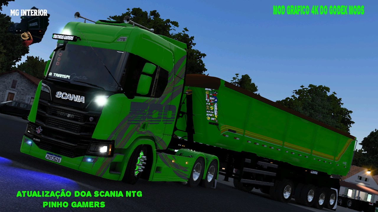 ATUALIZAÇÃO DA SCANIA NTG PINHO GAMERS E USANDO PELA 1° VEZ MOD GRÁFICO 4K @godexmods | ETS 2 1.58