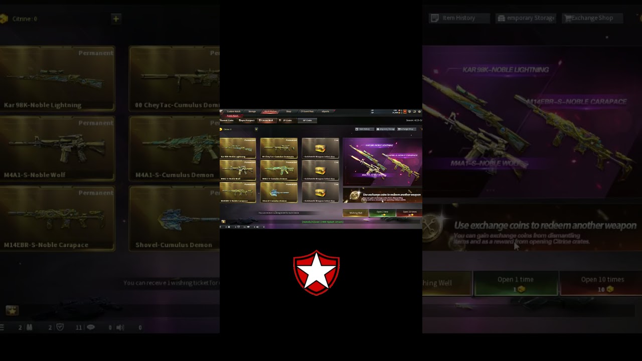 CrossFire West Citrine Well black market system