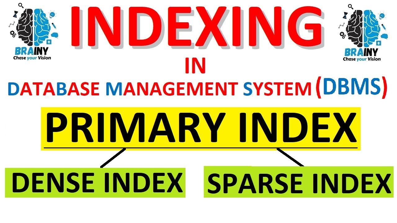 PRIMARY INDEX IN DBMS | INDEXING IN DATABASE | INDEXING IN DBMS | PRIMARY INDEX
