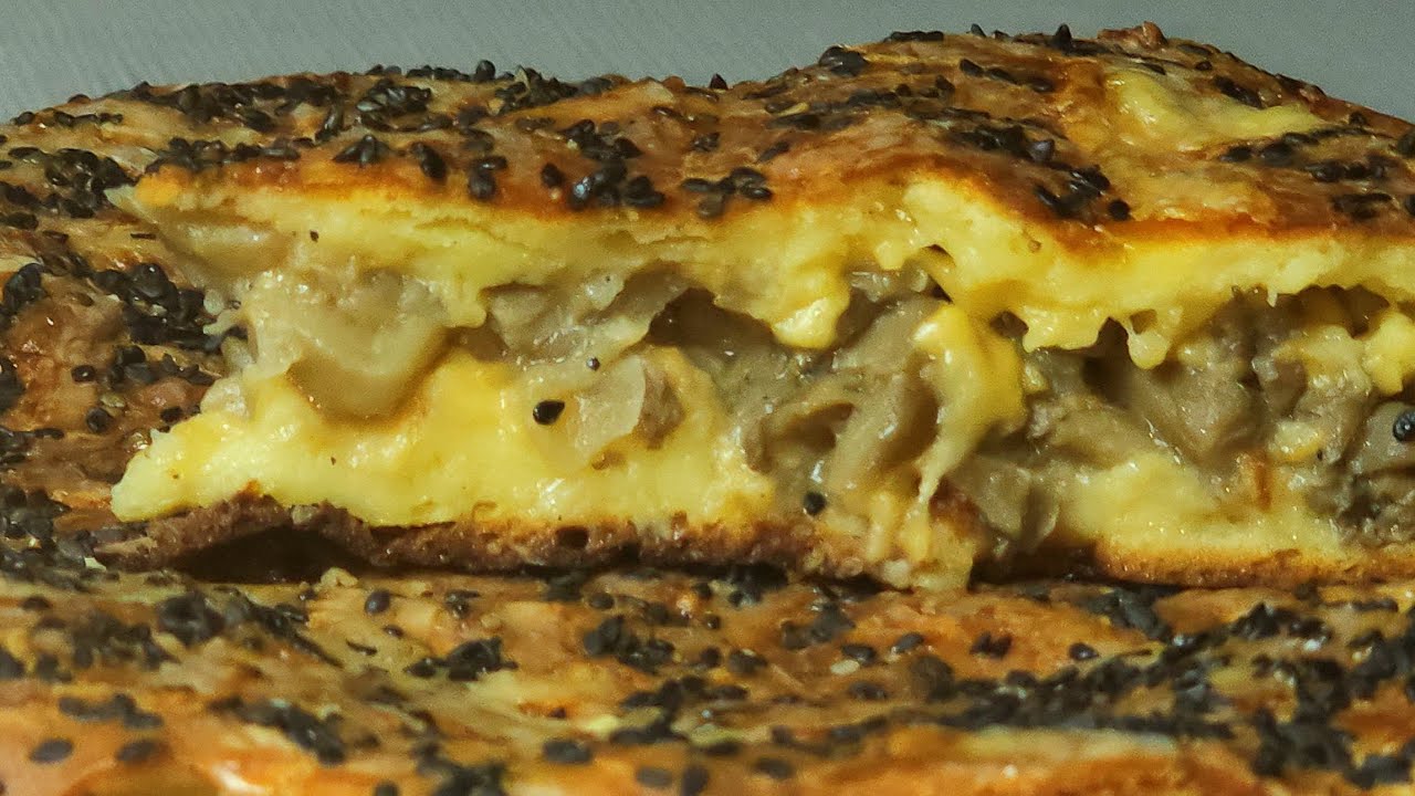 PASTEL DE HONGOS | CON RELLENO JUGOSO Y QUESO | RECETA DE PASTEL SIMPLE
