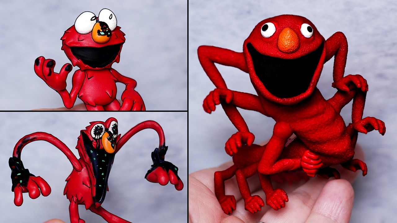 [FNF] Making Corrupted Elmo & Elongated Elmo Sculptures Timelapse BROKEN STRINGS Learn With Pibby