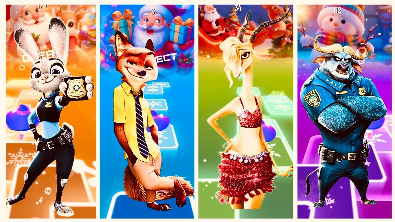 Tiles Hop but with Zootopia 2 Characters 🐰🦊 | Coffin Dance Edition 🔥✅