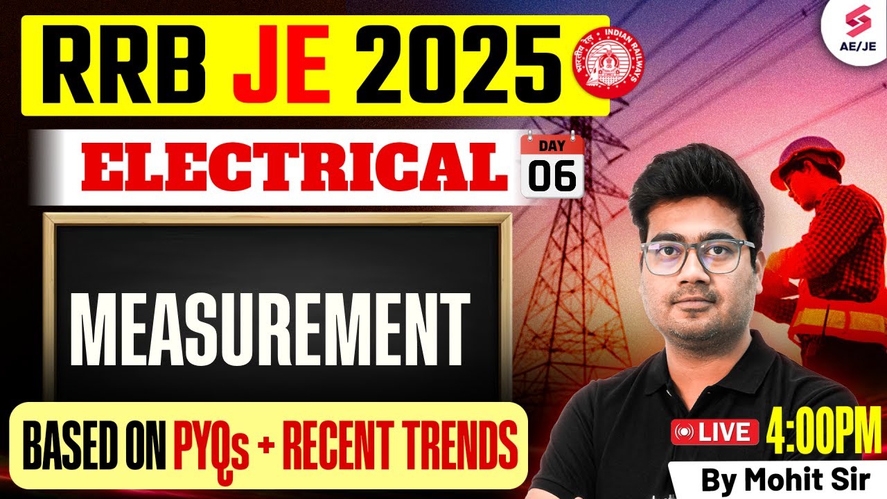 RRB JE 2025 Electrical | RRB JE Measurement | RRB JE Electrical Classes by Mohit Sir #6