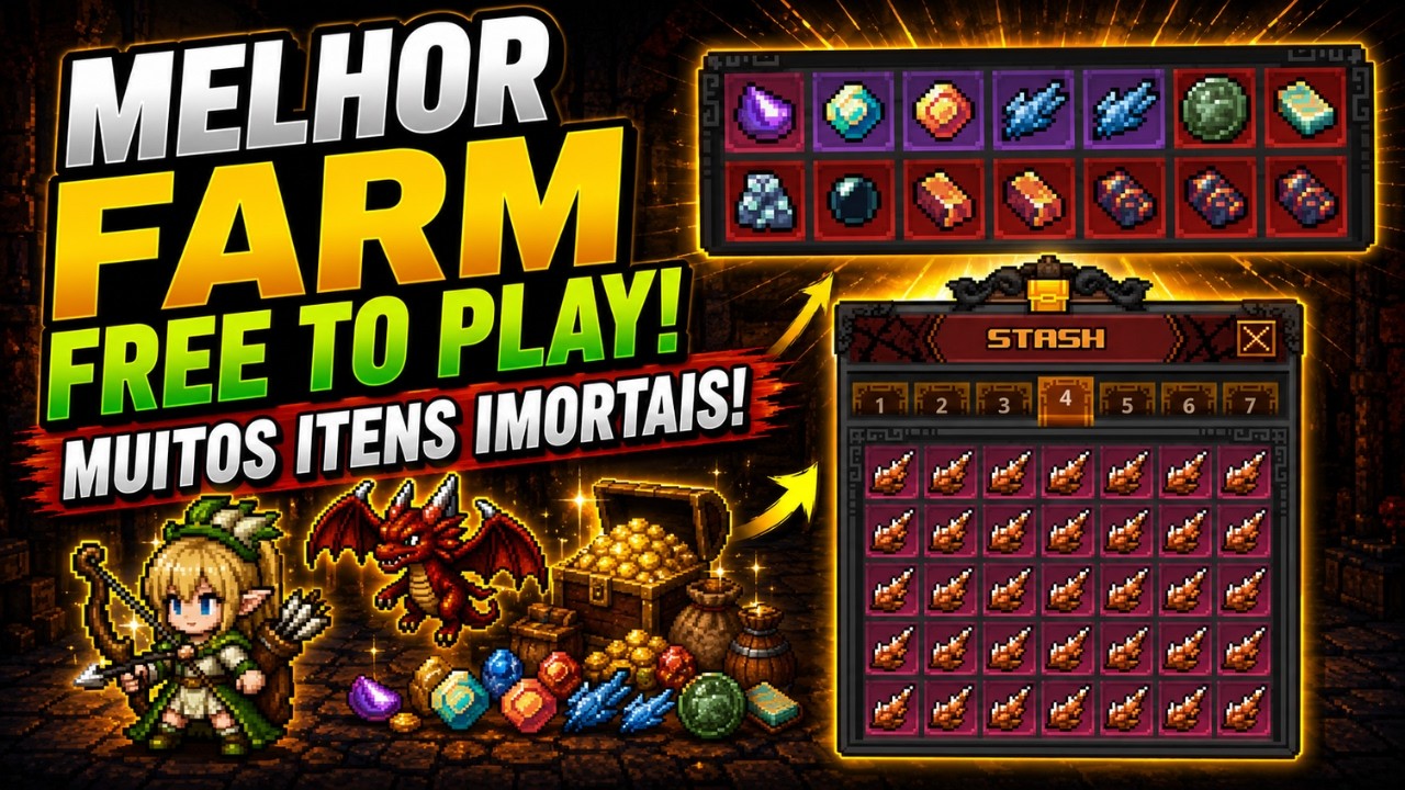 MELHOR FARM FREE TO PLAY! Consiga muitos itens IMORTAIS! Task Bar Hero - Dicas / Tutorial / Guia TBH
