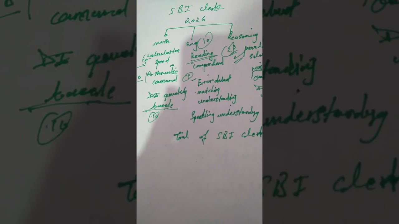 Sbi clerk 2026 key method 