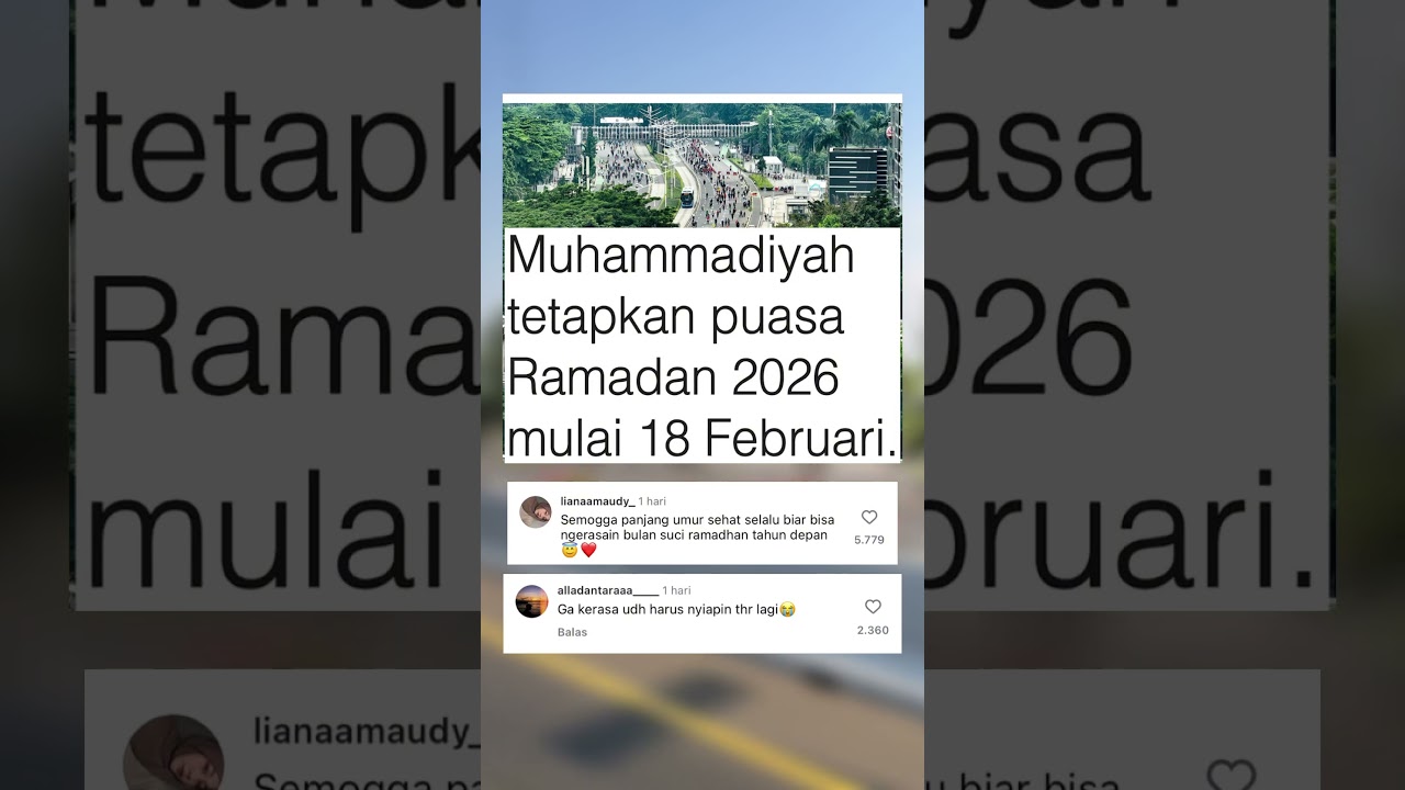 Muhammadiyah tetapkan puasa Ramadhan 2026‼️