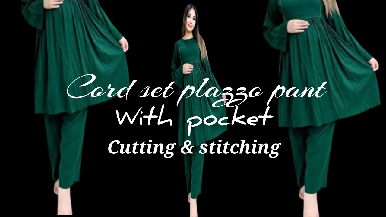 Cord set pant cutting stitching||Co-ord set pocket pant cutting stitching|| Co ord set full tutorial