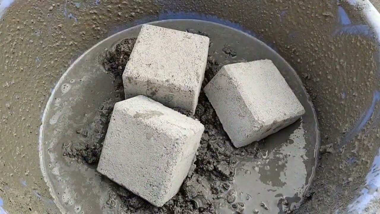 ||ASMR || Cute blocks || reused sand cement crumbling in lots of water || ASASMR ||  satisfying ||